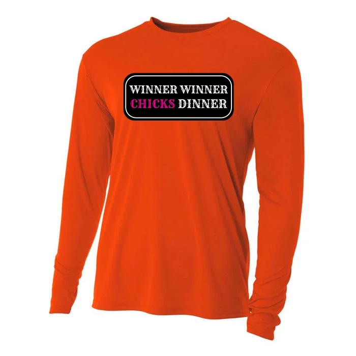 Winner Winner Chicks Dinner Cooling Performance Long Sleeve Crew