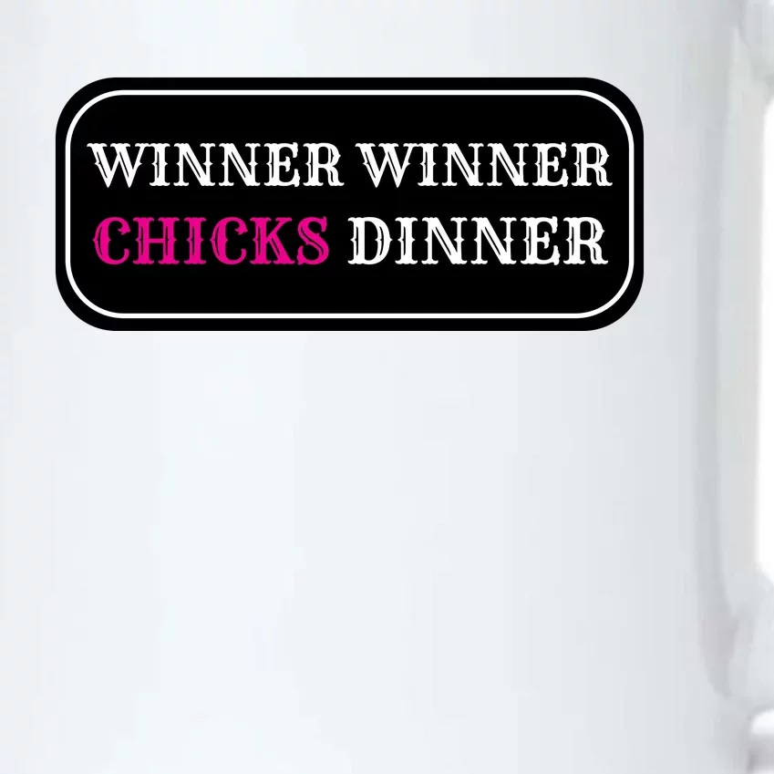 Winner Winner Chicks Dinner Black Color Changing Mug