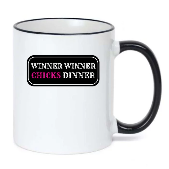 Winner Winner Chicks Dinner Black Color Changing Mug