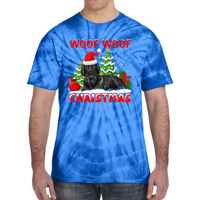 Woof Woof Christmas Cute Gift Tie-Dye T-Shirt