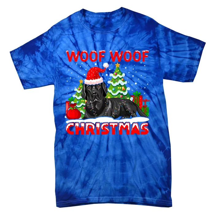 Woof Woof Christmas Cute Gift Tie-Dye T-Shirt