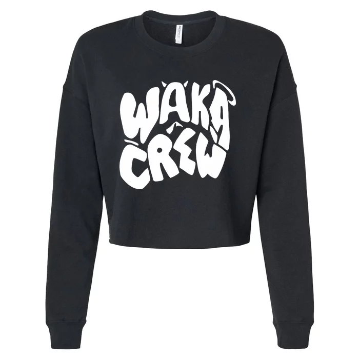 Waka Waka Crew Washed Powder Cropped Pullover Crew