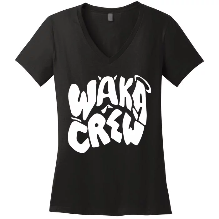 Waka Waka Crew Washed Powder Women's V-Neck T-Shirt