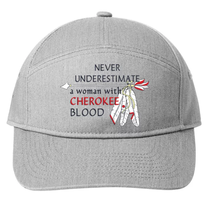 Woman With Cherokee Blood Native American 7-Panel Snapback Hat