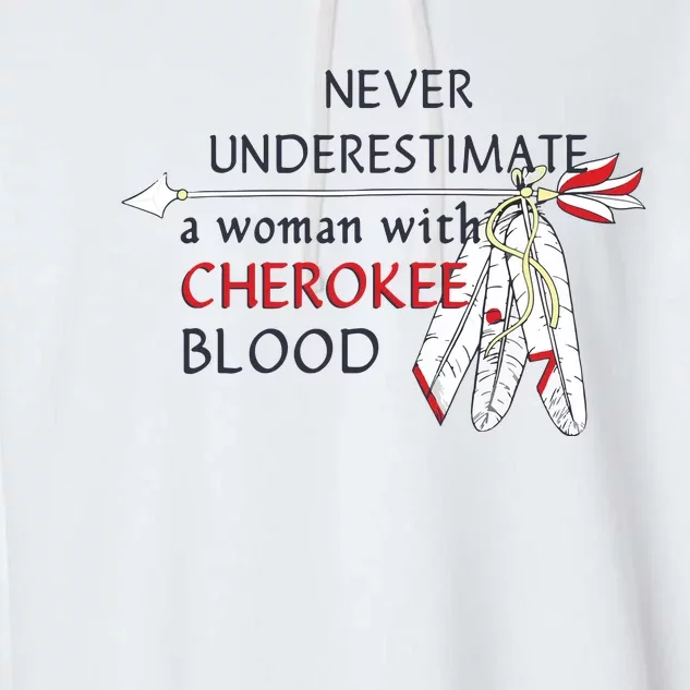 Woman With Cherokee Blood Native American Garment-Dyed Fleece Hoodie