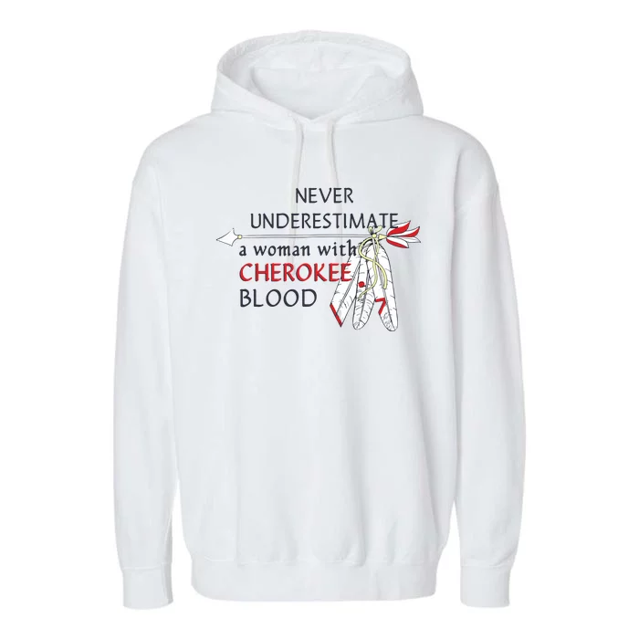 Woman With Cherokee Blood Native American Garment-Dyed Fleece Hoodie