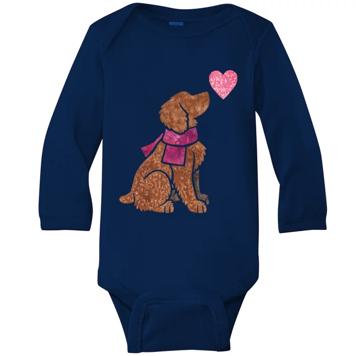 Watercolour Working Cocker Spaniel Baby Long Sleeve Bodysuit