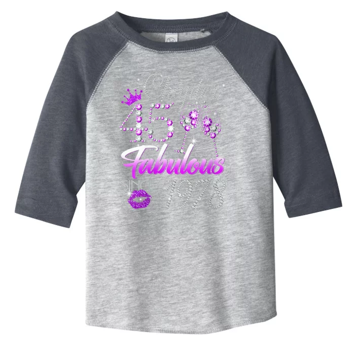 Wo Wo Chapter 45 Fabulous Since 1978 45th Birthday Queen Toddler Fine Jersey T-Shirt