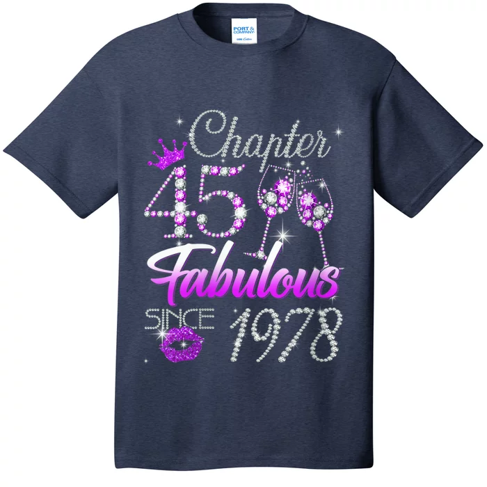 Wo Wo Chapter 45 Fabulous Since 1978 45th Birthday Queen T-Shirt