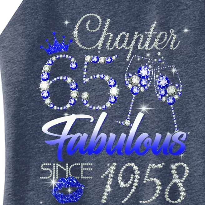 Wo Wo Chapter 65 Fabulous Since 1958 65th Birthday Queen Women’s Perfect Tri Rocker Tank