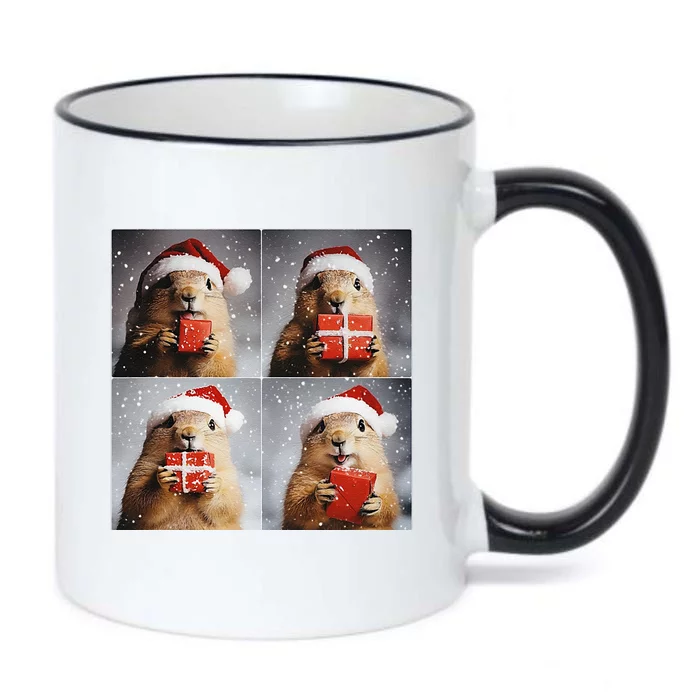 Winter Wonderland Christmas Prairie Dog Black Color Changing Mug