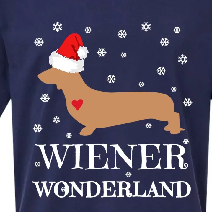 Wiener Wonderland Christmas Dachshund Holiday Gift Sueded Cloud Jersey T-Shirt