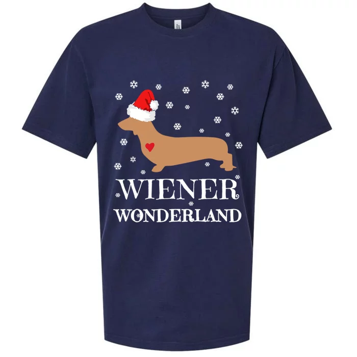 Wiener Wonderland Christmas Dachshund Holiday Gift Sueded Cloud Jersey T-Shirt