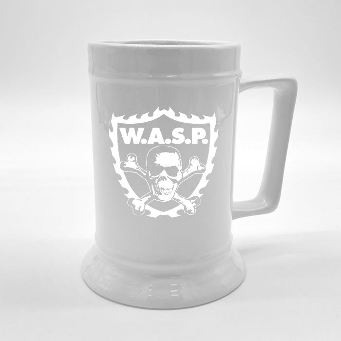 WASP W.A.S.P. CROSSBONES Front & Back Beer Stein