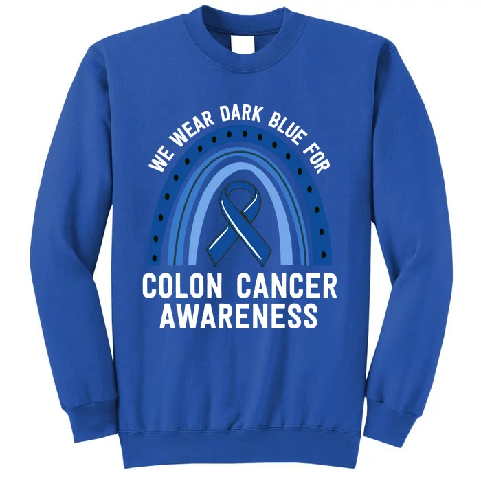 We Wear Dark Blue Colon Cancer Awareness Matching Family Gift Sweatshirt