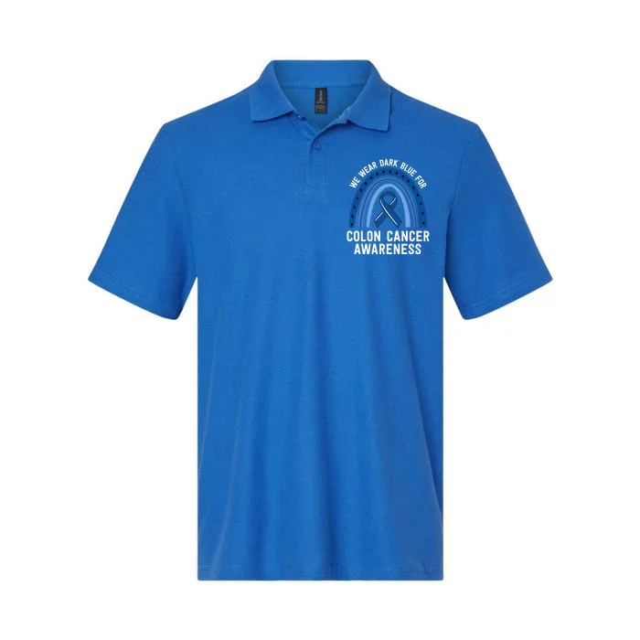 We Wear Dark Blue Colon Cancer Awareness Matching Family Gift Softstyle Adult Sport Polo