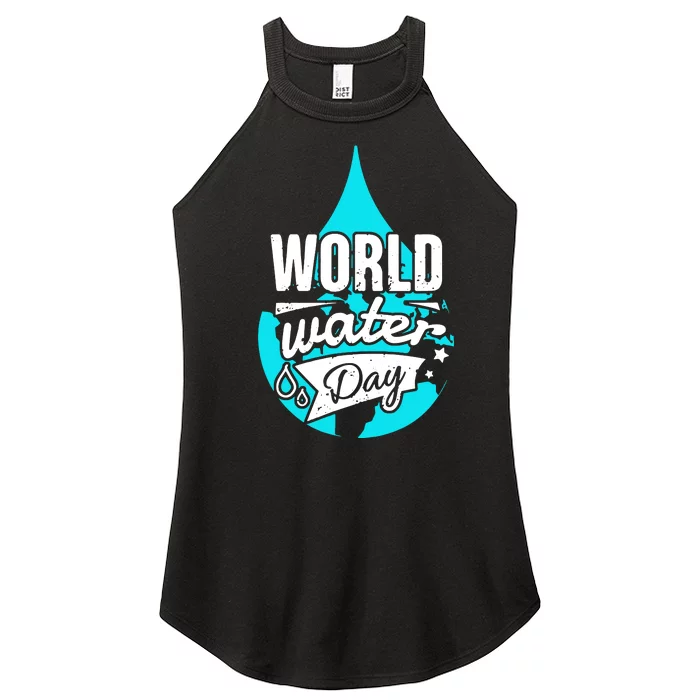 World Water Day Women’s Perfect Tri Rocker Tank