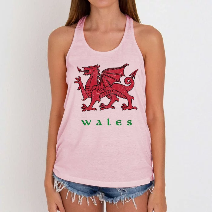 Wales Welsh Dragon Women's Knotted Racerback Tank