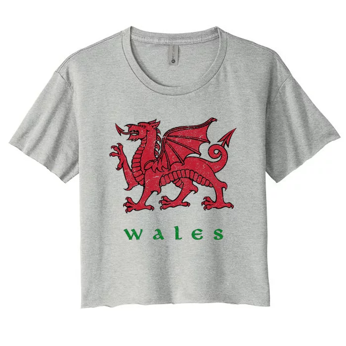 Wales Welsh Dragon Women's Crop Top Tee