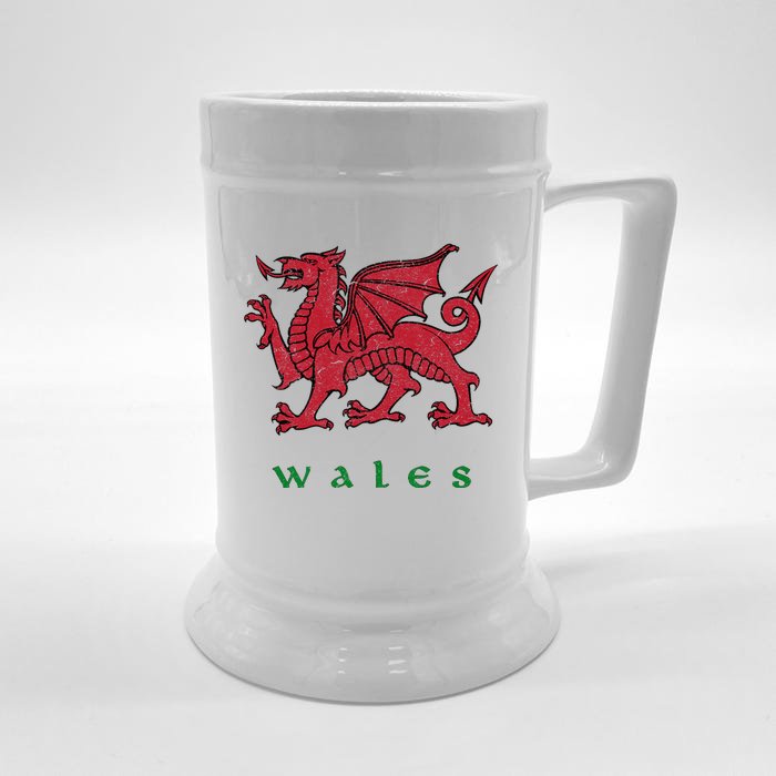 Wales Welsh Dragon Front & Back Beer Stein