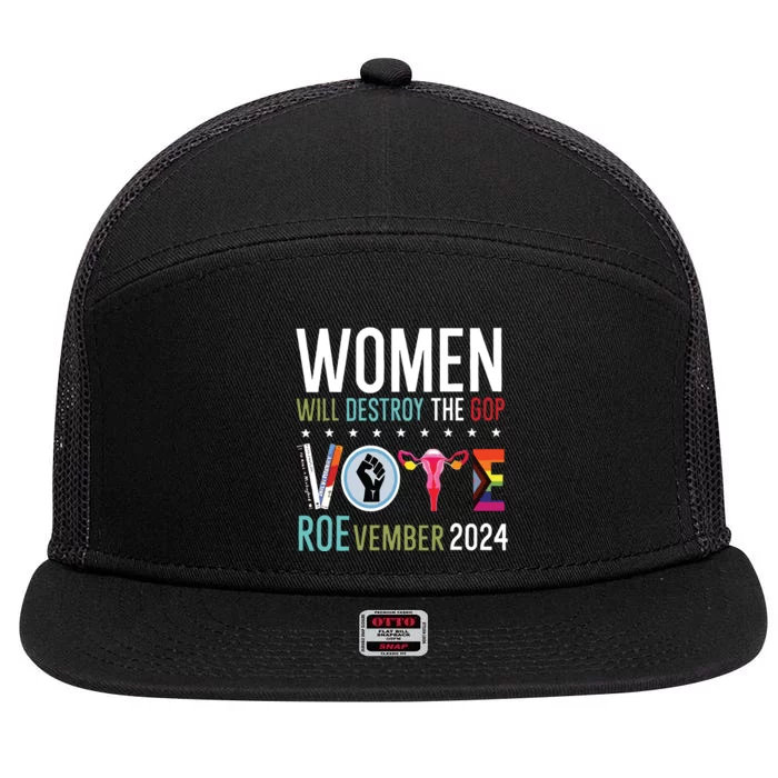 Women Will Destroy The Gop 7 Panel Mesh Trucker Snapback Hat