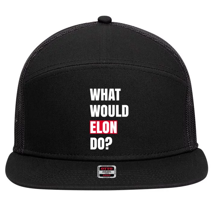 What Would Elon Do 7 Panel Mesh Trucker Snapback Hat