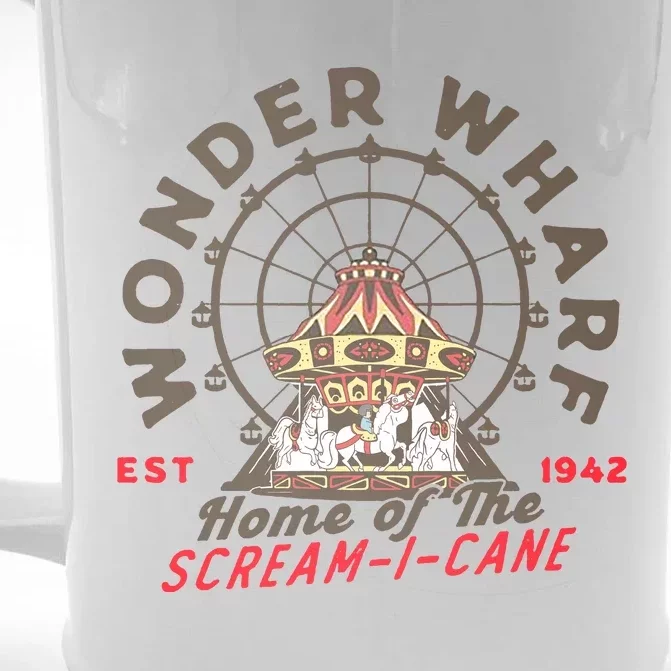 Wonder Wharf Est 1942 Home Of The Scream I Cane Front & Back Beer Stein