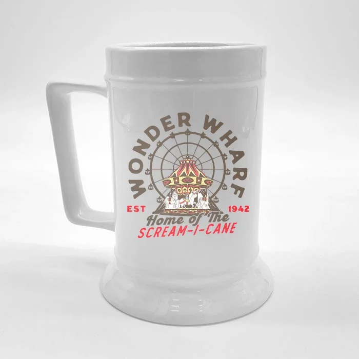 Wonder Wharf Est 1942 Home Of The Scream I Cane Front & Back Beer Stein