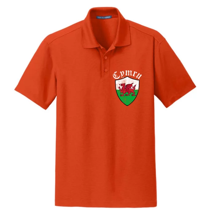 Wales Wrexham Emblem Retro Wrexham Dry Zone Grid Performance Polo