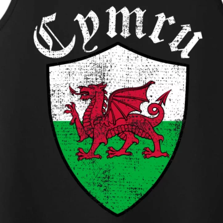 Wales Wrexham Emblem Retro Wrexham Performance Tank