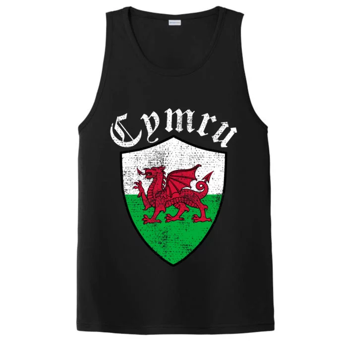 Wales Wrexham Emblem Retro Wrexham Performance Tank