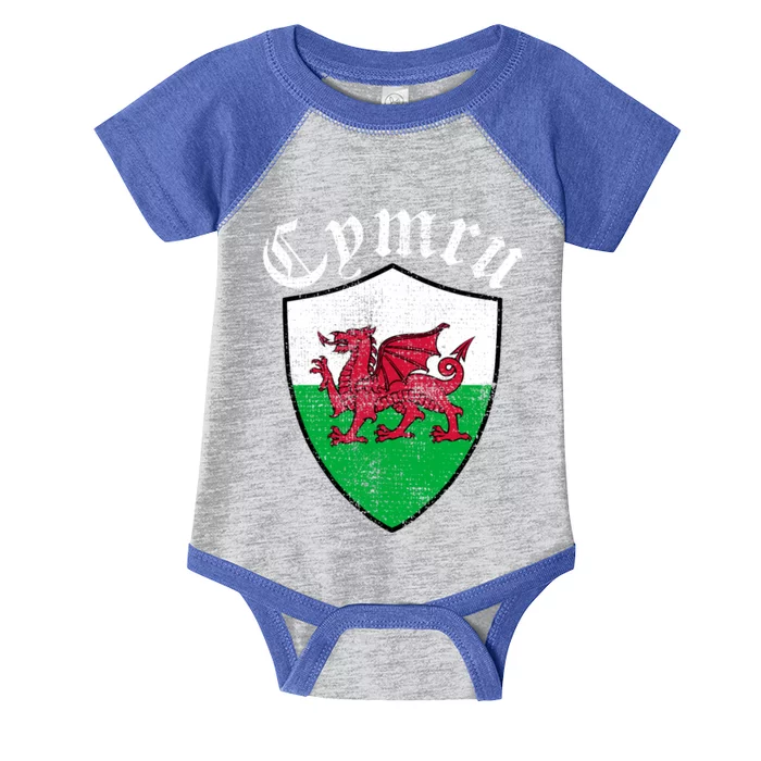 Wales Wrexham Emblem Retro Wrexham Infant Baby Jersey Bodysuit