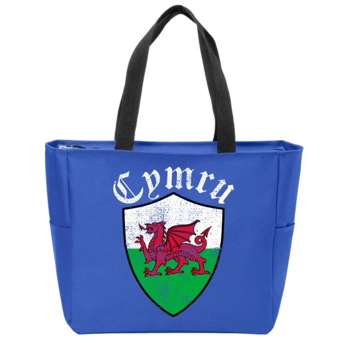 Wales Wrexham Emblem Retro Wrexham Zip Tote Bag