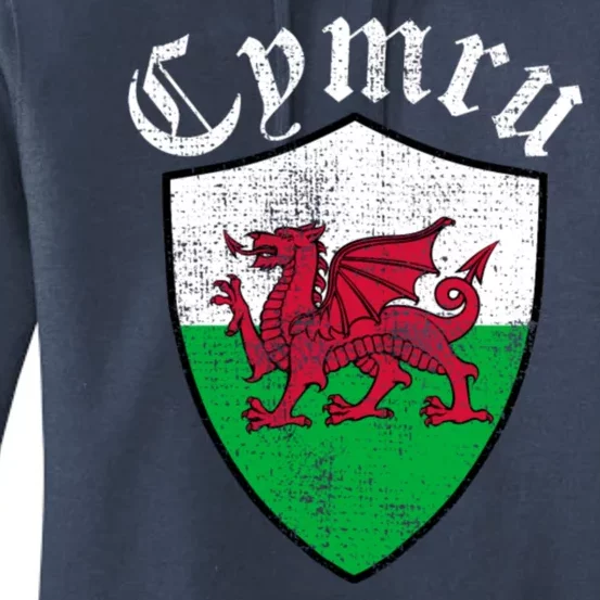 Wales Wrexham Emblem Retro Wrexham Women's Pullover Hoodie