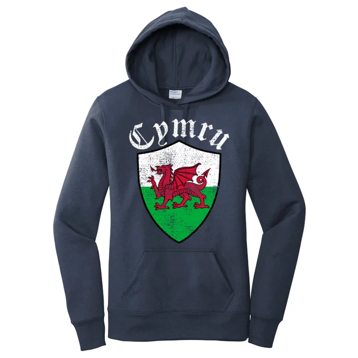 Wales Wrexham Emblem Retro Wrexham Women's Pullover Hoodie