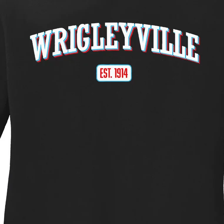 Wrigleyville Wrigleyville Est. 1914 Ladies Long Sleeve Shirt