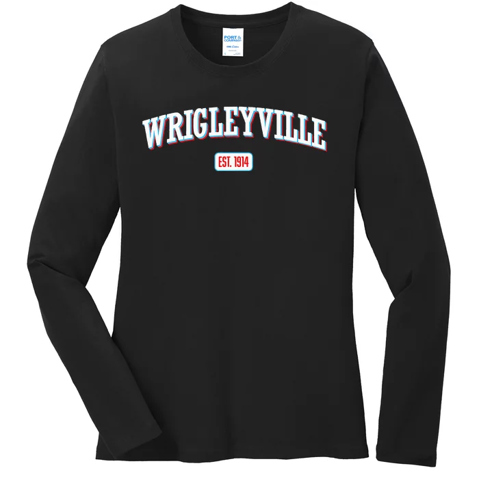 Wrigleyville Wrigleyville Est. 1914 Ladies Long Sleeve Shirt