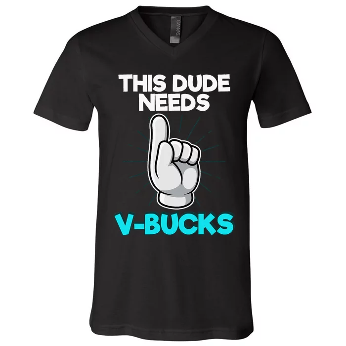 Will Work For Bucks V-Neck T-Shirt