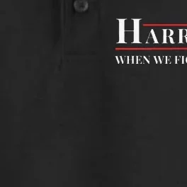 When We Fight We Win Harris 24 Dry Zone Grid Performance Polo