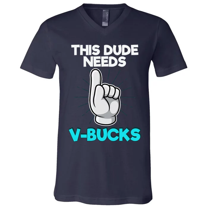 Will Work For Bucks Funny V Gifts For Bucks Rpg Gamer V-Neck T-Shirt