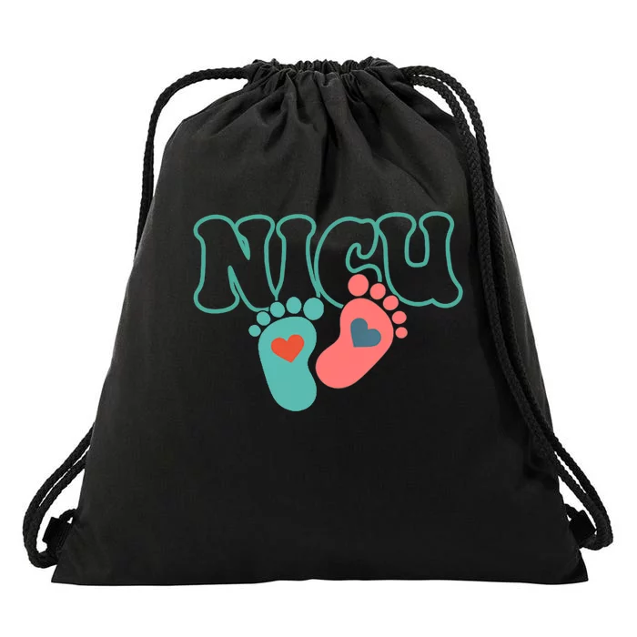 Will Work For Snuggles Nicu Nurse 2 Side Drawstring Bag