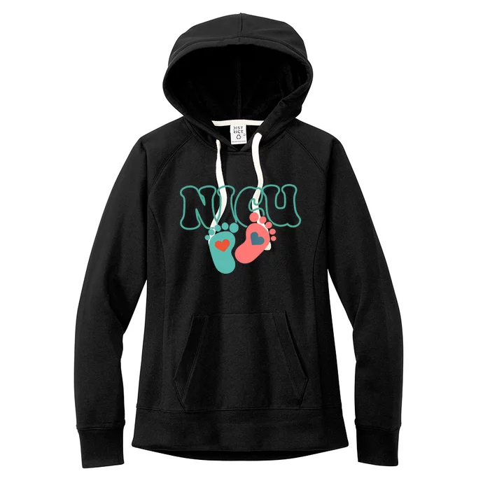 Will Work For Snuggles Nicu Nurse 2 Side Women's Fleece Hoodie