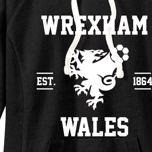 Wrexham Wales Football Gift Women's Fleece Hoodie