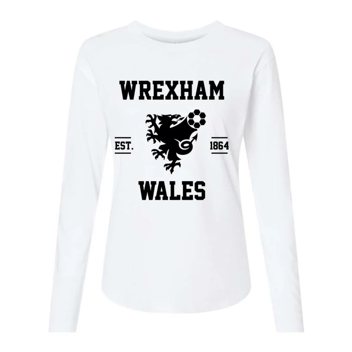 Wrexham Wales Football Gift Womens Cotton Relaxed Long Sleeve T-Shirt