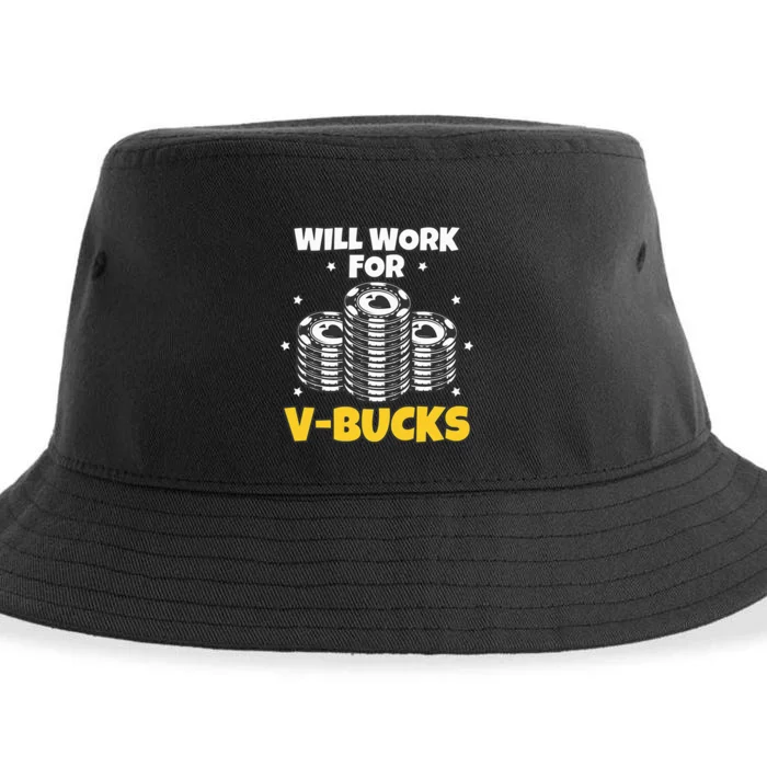 Will Work For Bucks V Gaming Gifts For Rpg Gamers Sustainable Bucket Hat