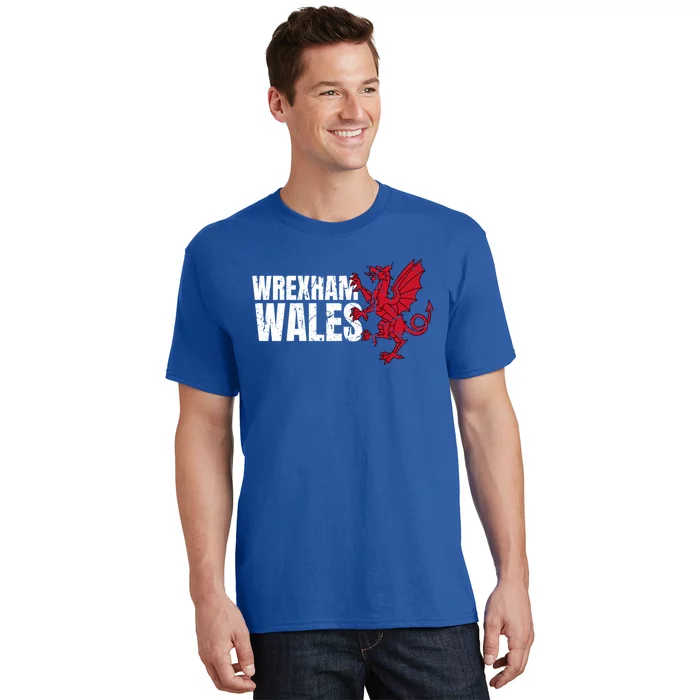 Wrexham Wales Flag Welsh Dragon Sports Urban Vintage Gift T-Shirt