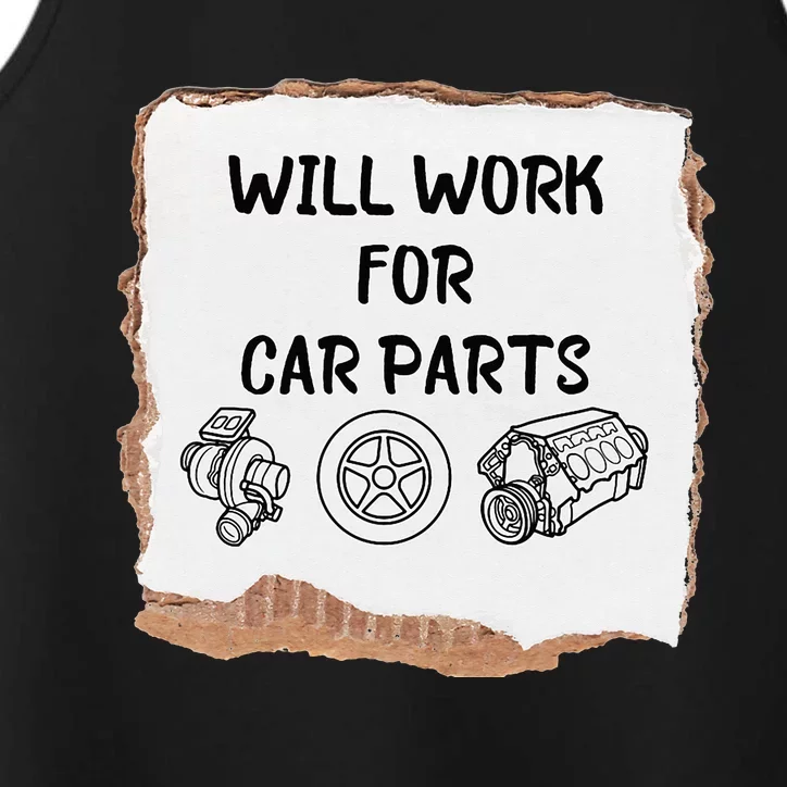 Will work for car parts car enthusiast muscle car Performance Tank