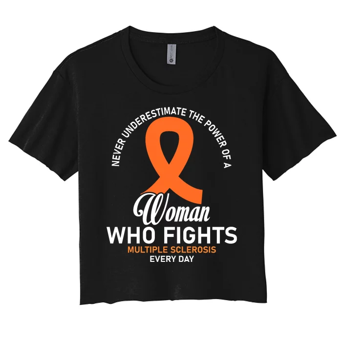 Women Who Fight Multiple Sclerosis Awareness Women's Crop Top Tee