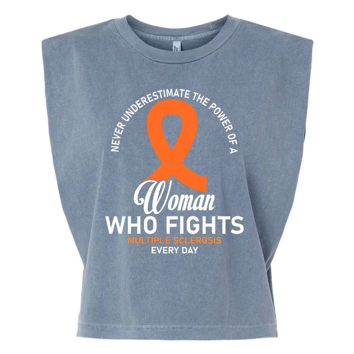 Women Who Fight Multiple Sclerosis Awareness Garment-Dyed Women's Muscle Tee