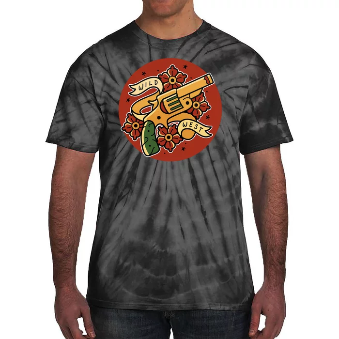 Wild West Floral Gun Tie-Dye T-Shirt